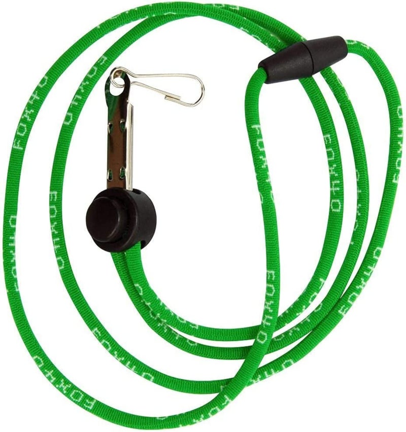 Fox 40 Breakaway Lanyard with Logo, Neon Green